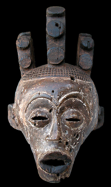 IGBO: "ikorodo" ritual helmet mask